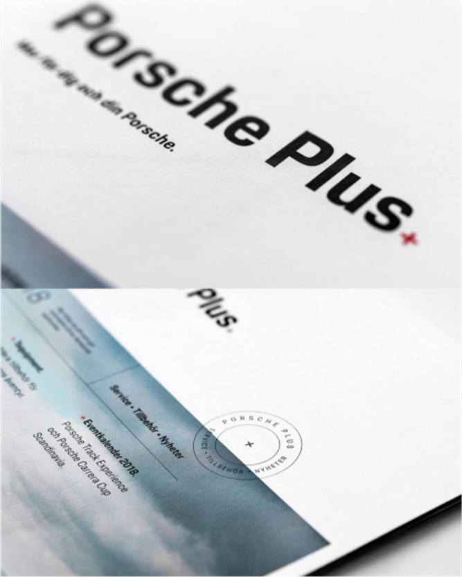 Porsche plus brochure design.